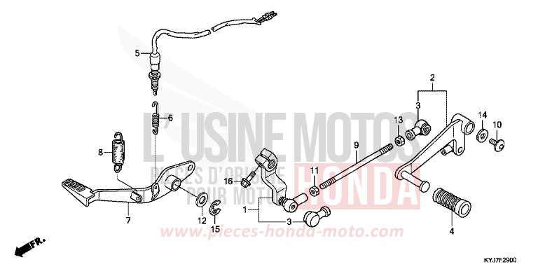 PEDALE von CBR250R ABS NITRIC ORANGE (YR271) von 2013